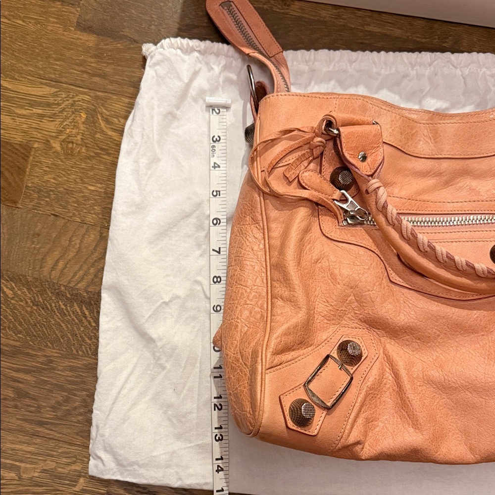 Balenciaga Peach Handbag with Silver Hardware - Picture 14 of 16